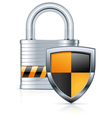 Metal padlock vector image