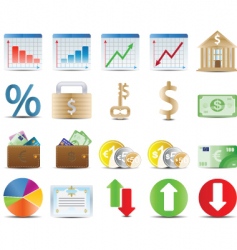 Finals stock and economy icons vector image