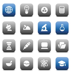 Matte buttons for science and education vector image