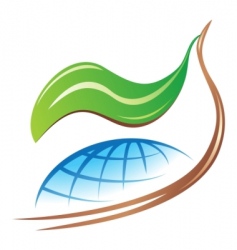 Save earth logo vector image