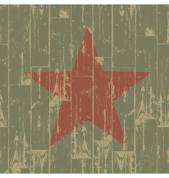 Aged red star symbol vector image