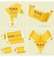 Origami banner element vector image
