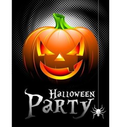 Halloween Party Background with Pumpkin vector image