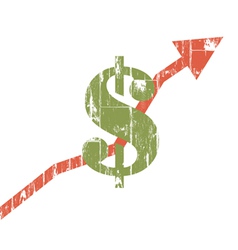 Earnings sign isolate grunge vector image
