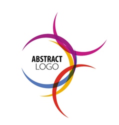 Abstract logo of colored circles vector image