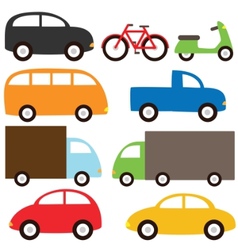Transport set vector image