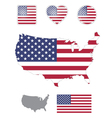 American flag and icons vector image