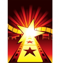 Road to stars vector image