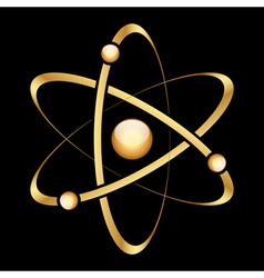 Gold atom vector image