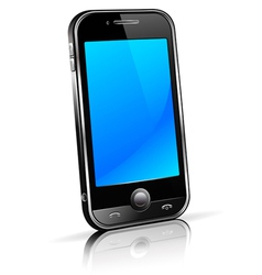 Black Mobile Cell Smart Phone vector image
