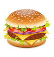 Hamburger with cheese vector image