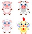 Cartoon farm animals vector image
