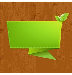 Wood Background With Origami vector image