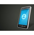 Mobile phone and profile icon vector image