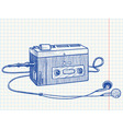 Tape recorder vector image