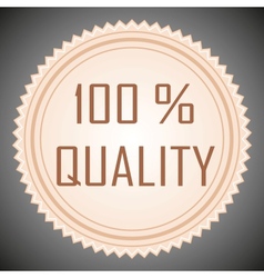 Quality guarantee sign Quality guarantee sign vector image