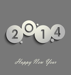 Abstract gray New Years wishes vector image