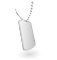 Military aluminum plate vector image