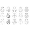 Easter eggs contours vector image
