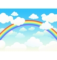 Rainbow sky vector image