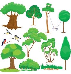 Tree set vector image