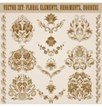 Set of damask ornaments vector image