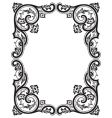 Antique frame engraving vector image