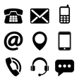 Contact us icons vector image