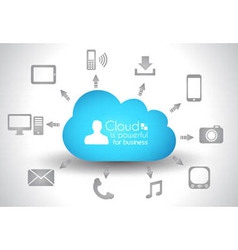 Cloud Computing concept background with a lot of vector image