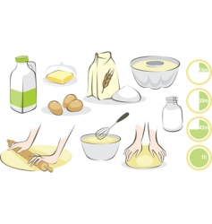 Baking set vector image