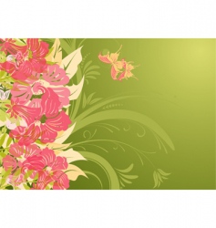 Floral background vector image