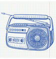 Tape recorder vector image