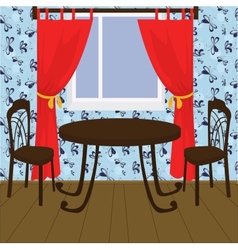 Interior with table and chairs vector image