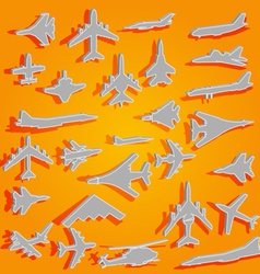Combat aircraft team vector image