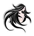 Beautiful woman with long black hair Beautiful woman with long black hair vector image