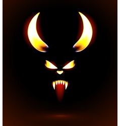 Glowing silhouette of the satan Glowing silhouette of the satan vector image