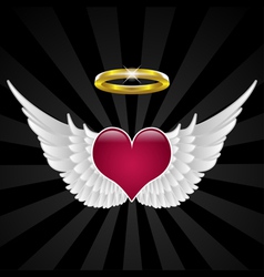 Wings of love vector image