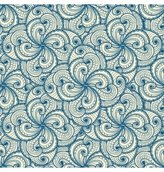 Floral beautiful blue seamless pattern vector image