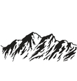 Mountain range vector image