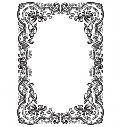 Antique frame engraving vector image