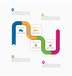 Infographic path template Royalty Free Vector Image