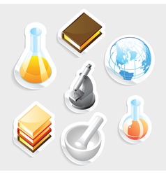 Sticker icon set for education vector image