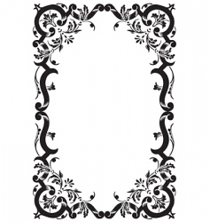 Antique frame engraving vector image