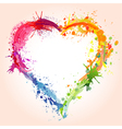 Grunge valentines day heart vector image