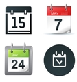 Calendar icons vector image