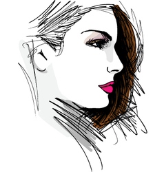 Beautiful Woman face vector image