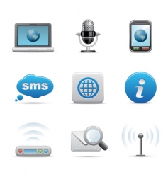 Communication icons vector image