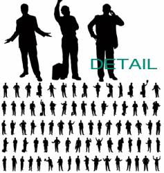 Businessmen silhouettes vector image