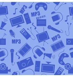 Media seamless pattern vector image