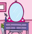 Girls room dresser vector image